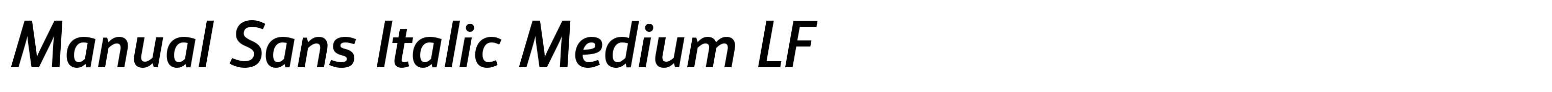 Manual Sans Italic Medium LF